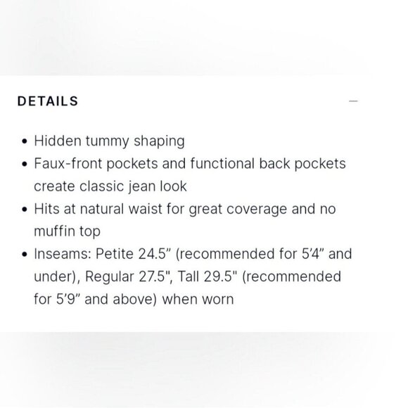 Spanx Jean-ish Ankle Leggings Twilight Rinse Size Medium 20018R Tummy Control - Picture 15 of 16